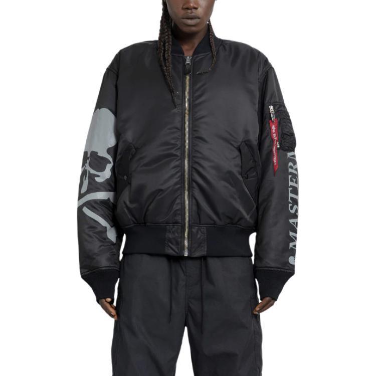 Mastermind FW23 Skull Print Crewneck Pullover Sweatshirt Black () MW23S10SW015