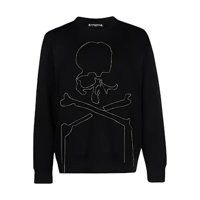 Mastermind FW24 Black Hoodie with Skull Back, Cuffed Zippers, Unisex MJ24E13-SW038