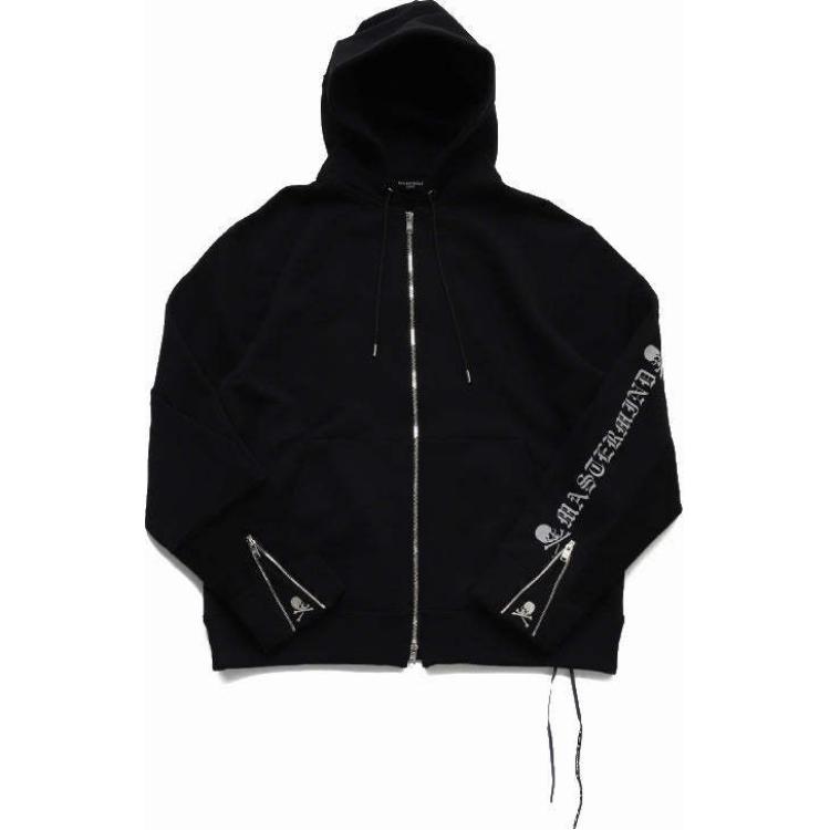 Mastermind FW24 Black Skull Letter Patchwork Long Sleeve Sweatshirt Unisex MJ24E13-SW062