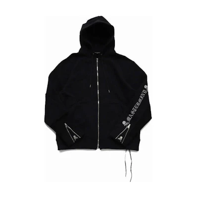 Mastermind FW24 Black Skull Letter Patchwork Long Sleeve Sweatshirt Unisex MJ24E13-SW062