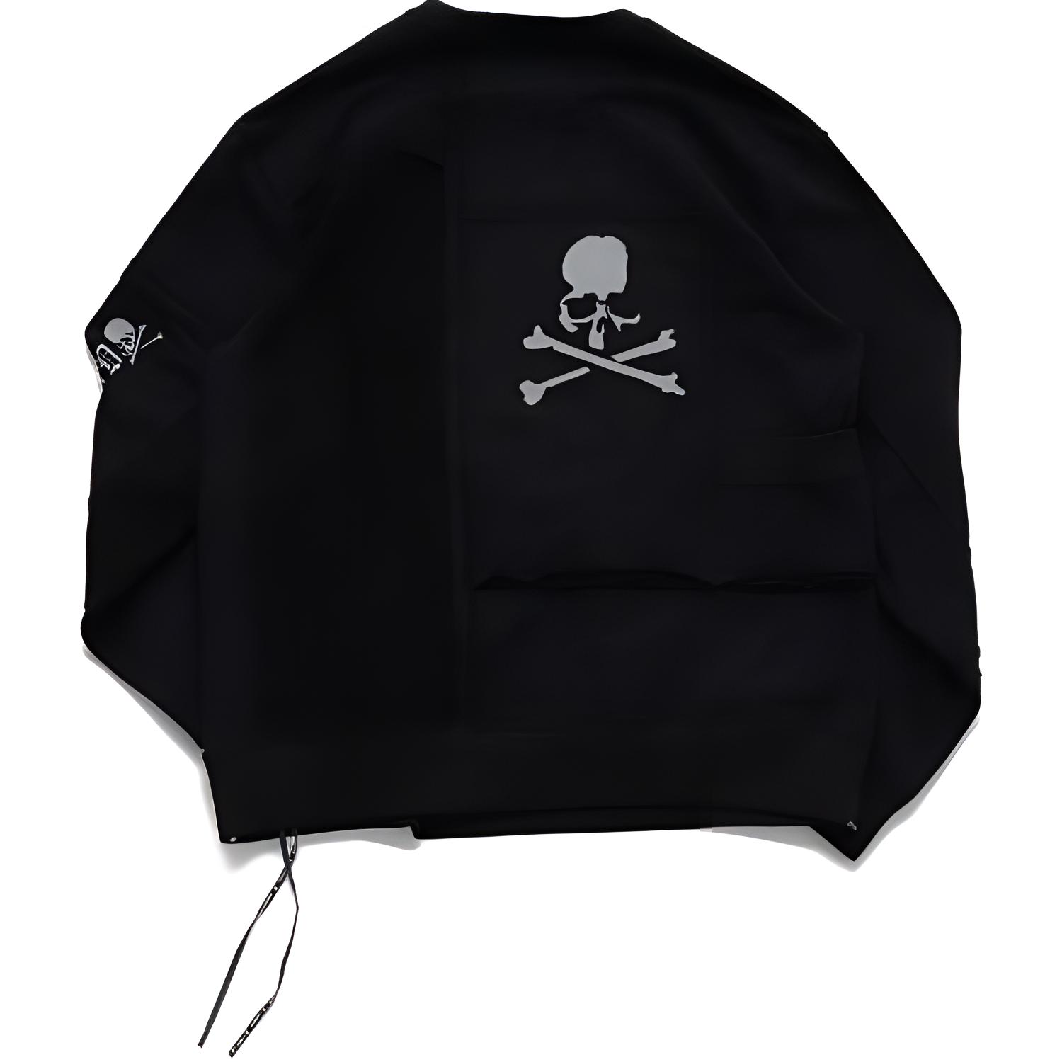 Mastermind FW24 Reversible Zip-Up Hoodie Jacket Unisex Black Simple Design MJ24E13-BL027