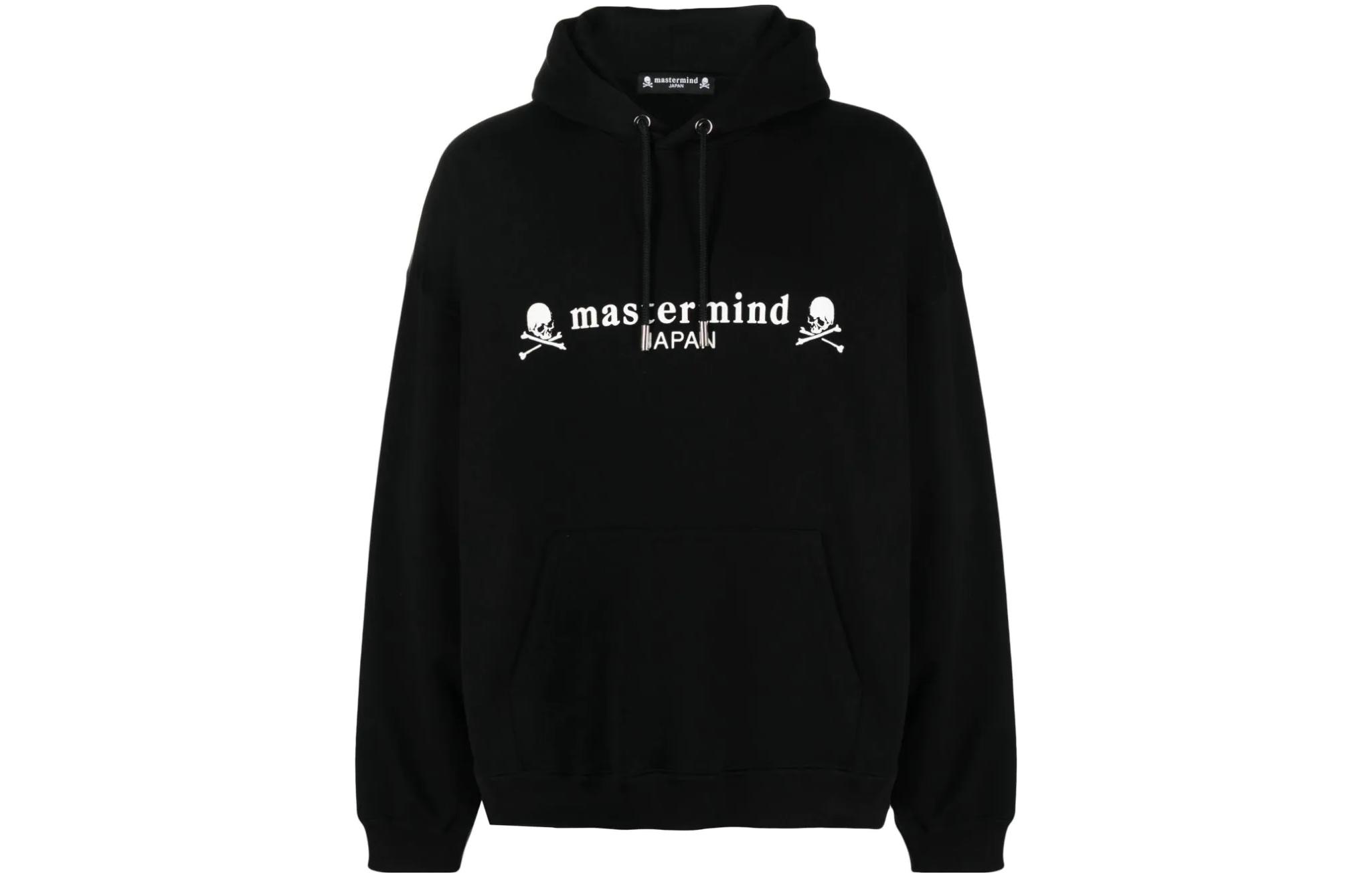 Mastermind Skull Print Button-Up Hoodie Jacket Men’s Black MJ24E12SH033-020