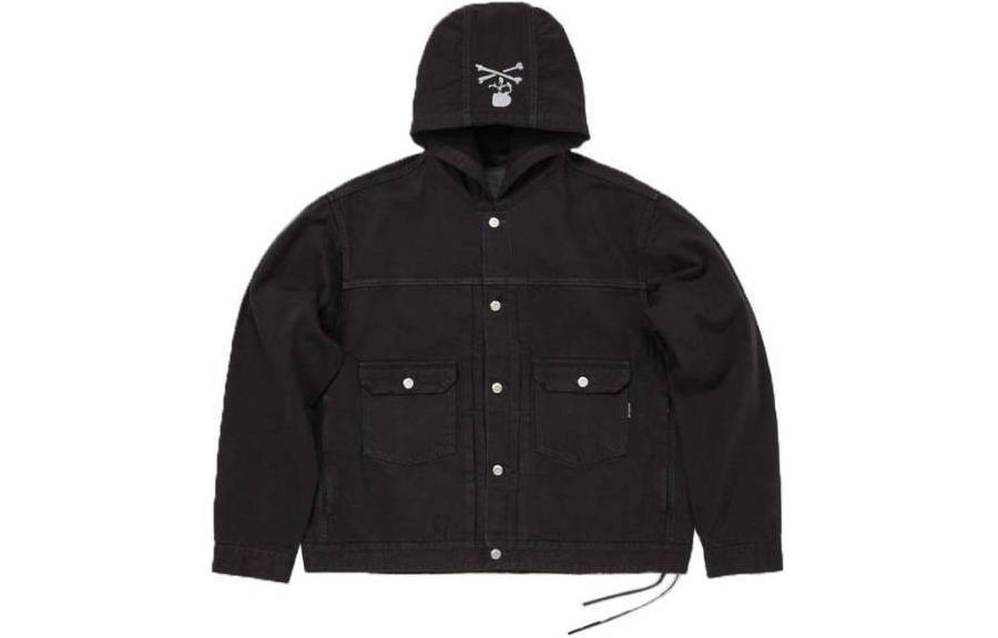 Mastermind Skull Print Zip Hoodie Black MW23S10SW026