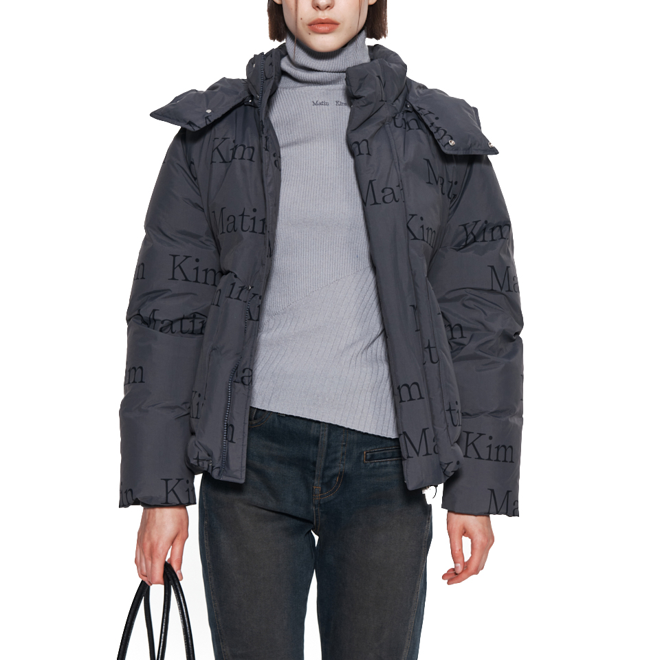 Purchase MATIN KIM Jaket Puffer Lengan Panjang Unisex Motif Huruf Warna Charcoal. MK239ODW005MCH