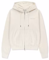 Matin Kim Back Logo Essential Zip-Up Hoodie in Ivory MK2600JP303VIV Matin Kim Back Logo Essential Zip-Up Hoodie in Ivory MK2600JP303VIV