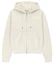 Buy Matin Kim Back Logo Essential Zip-Up Hoodie in Ivory MK2600JP303VIV