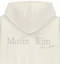 Purchase Matin Kim Back Logo Essential Zip-Up Hoodie in Ivory MK2600JP303VIV