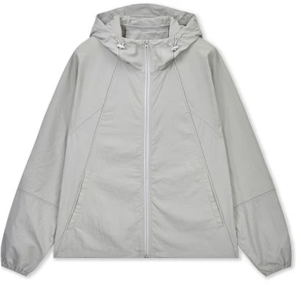 Matin Kim Back Logo Hoodie Windbreaker Light Beige MK2611JP302ULE Buy Matin Kim Back Logo Hoodie Windbreaker Light Beige MK2611JP302ULE
