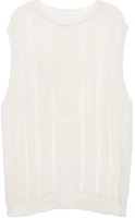 MATIN KIM Casual Comfy Knit Vest Unisex Ivory. MK2334KV004M0IV MATIN KIM Casual Comfy Knit Vest Unisex Ivory. MK2334KV004M0IV