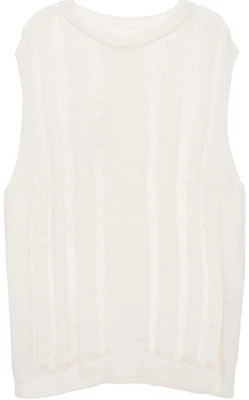MATIN KIM Casual Comfy Knit Vest Unisex Ivory. MK2334KV004M0IV Buy MATIN KIM Casual Comfy Knit Vest Unisex Ivory. MK2334KV004M0IV