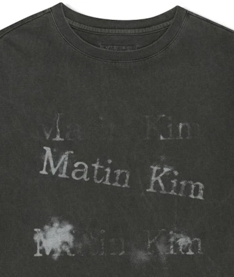 Matin Kim Pigment Graffiti Logo Top in Charcoal MK2634TS312UCH Lookbook Matin Kim Pigment Graffiti Logo Top in Charcoal MK2634TS312UCH