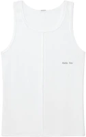 MATIN KIM SS25 Logo Casual Unisex Tank Top - Minimalist Comfort. MK2534TS542HWH MATIN KIM SS25 Logo Casual Unisex Tank Top - Minimalist Comfort. MK2534TS542HWH