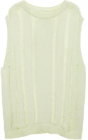 MATIN KIM Unisex Beige Crochet Knit Pullover Vest MK2334KV004M0LN MATIN KIM Unisex Beige Crochet Knit Pullover Vest MK2334KV004M0LN
