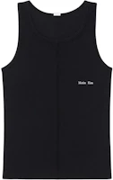 MATIN KIM Unisex Minimalist Comfort Lightweight Tank Top with Front Logo MK2534TS542HBB MATIN KIM Unisex Minimalist Comfort Lightweight Tank Top with Front Logo MK2534TS542HBB