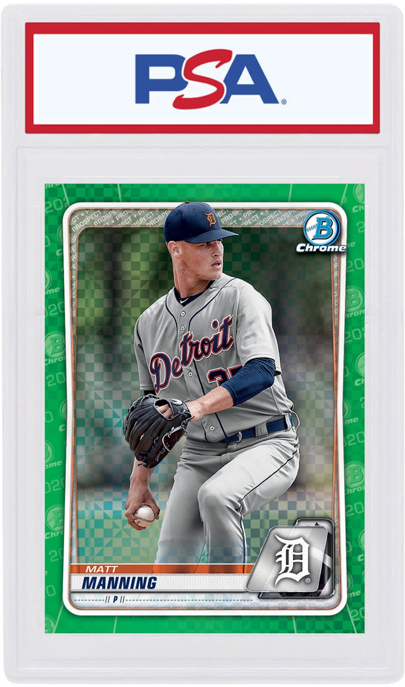 Matt Manning 2020 Bowman Chrome X Green X-Fractor /31 #BCP-229
