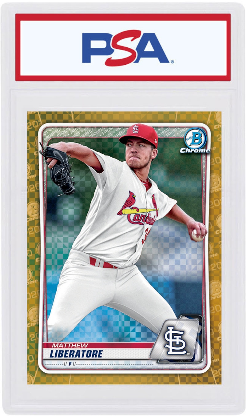 Matthew Liberatore 2020 Bowman Chrome X Gold X-Fractor /3 #BCP-209