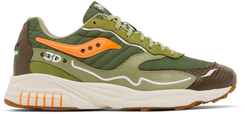Saucony 3D Grid Hurricane 跑步鞋 男女同款 綠橘 Buy Saucony 3D Grid Hurricane 跑步鞋 男女同款 綠橘
