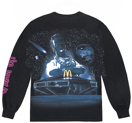 Mcdonald's x Travis Scott Patung Aksi Space Baju Lengan Panjang Hitam Buy Mcdonald's x Travis Scott Patung Aksi Space Baju Lengan Panjang Hitam