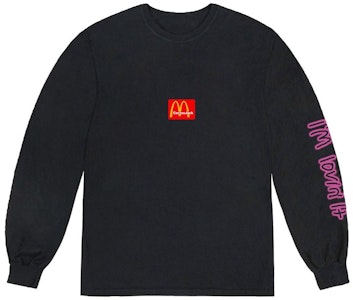Kaos Hitam McDonald's x Travis Scott Action Figure Space Lengan Panjang Order Kaos Hitam McDonald's x Travis Scott Action Figure Space Lengan Panjang
