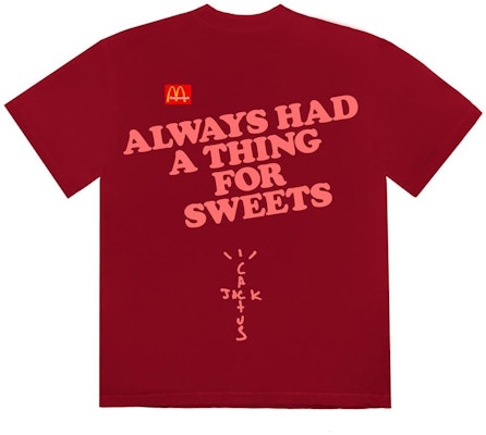 Mcdonald's x Travis Scott Apple Pie T-Shirt Red Order Mcdonald's x Travis Scott Apple Pie T-Shirt Red