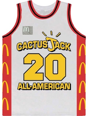 Mcdonald's x Travis Scott Cactus Jack All American Jersey White Buy Mcdonald's x Travis Scott Cactus Jack All American Jersey White