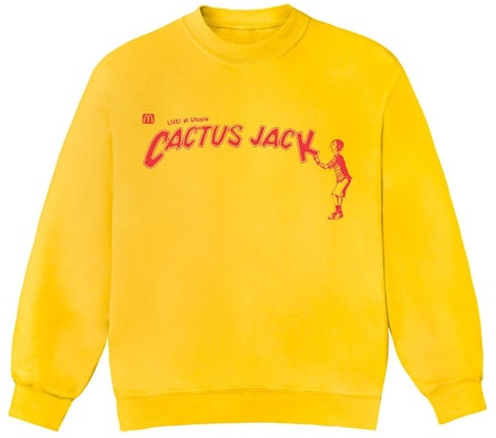 Mcdonald's x Travis Scott Cactus Jack Spelling Crewneck Yellow Buy Mcdonald's x Travis Scott Cactus Jack Spelling Crewneck Yellow