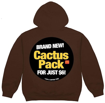 Mcdonald's x Travis Scott Cactus Pack Sticker Hoodie Brown Order Mcdonald's x Travis Scott Cactus Pack Sticker Hoodie Brown