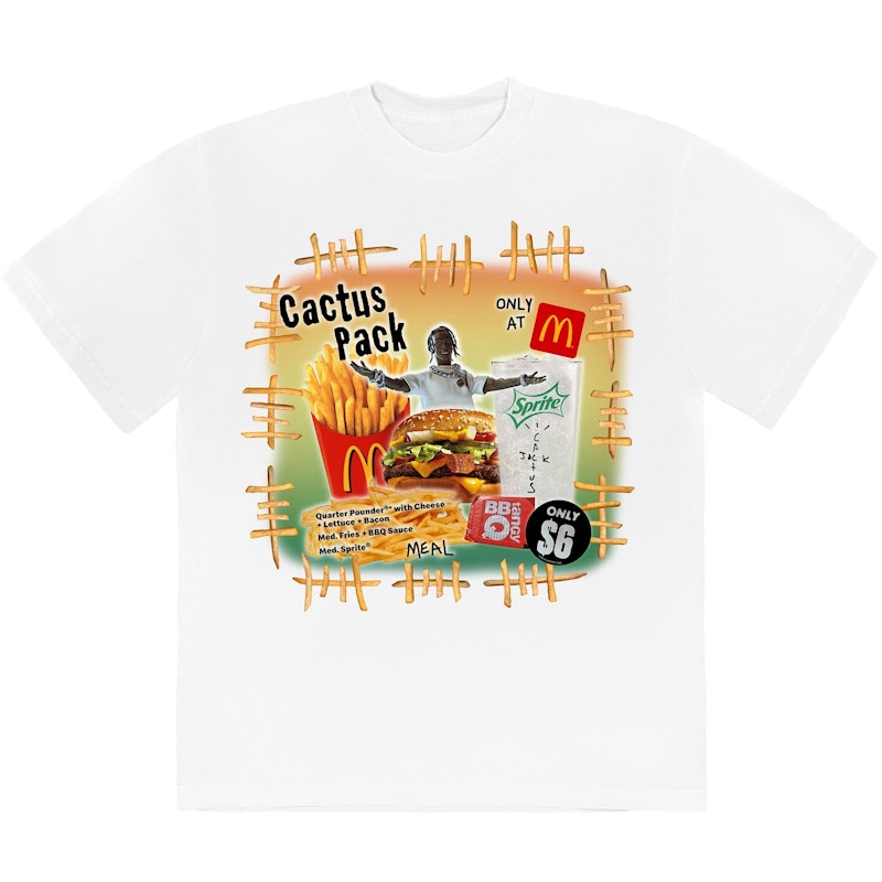 Mcdonald's x Travis Scott Cactus Pack Vintage Bootleg T-Shirt II White