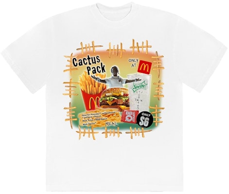 Mcdonald's x Travis Scott Cactus Pack Vintage Bootleg T-Shirt II White Buy Mcdonald's x Travis Scott Cactus Pack Vintage Bootleg T-Shirt II White