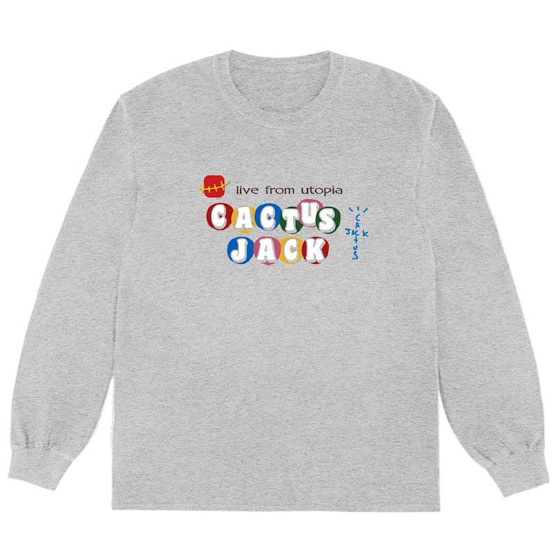 Mcdonald's x Travis Scott CJ Live From Utopia L/S T-Shirt Grey