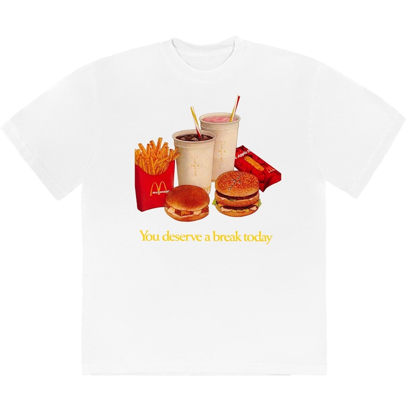 Mcdonald's x Travis Scott Deserve A Break T-Shirt II White