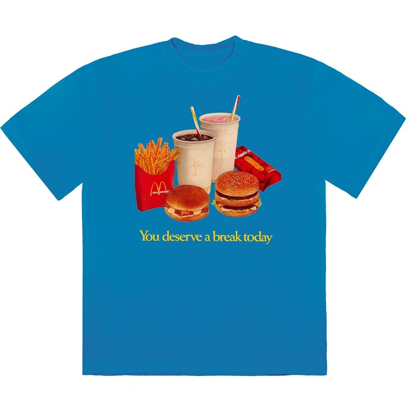 Mcdonald's x Travis Scott Deserve A Break T-Shirt III Blue