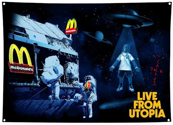 Mcdonald's x Travis Scott Live From Utopia Flag Buy Mcdonald's x Travis Scott Live From Utopia Flag