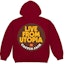 Buy Mcdonald's x Travis Scott Live From Utopia Sticker Hoodie Burgundy