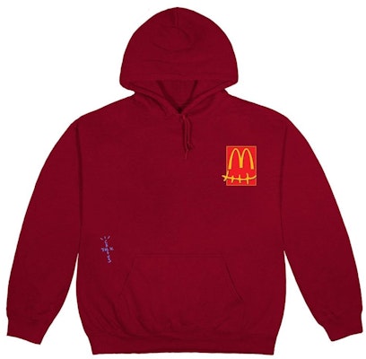 Mcdonald's x Travis Scott Live From Utopia Sticker Hoodie Burgundy Order Mcdonald's x Travis Scott Live From Utopia Sticker Hoodie Burgundy