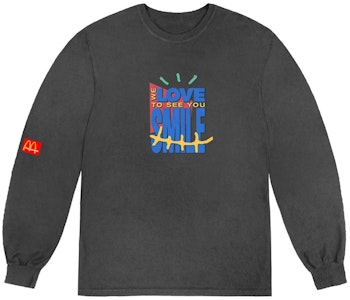 麥當勞 x Travis Scott 笑臉長袖T恤 洗黑款 Buy 麥當勞 x Travis Scott 笑臉長袖T恤 洗黑款