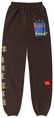 Mcdonald's x Travis Scott Smile Sweatpants Brown Buy Mcdonald's x Travis Scott Smile Sweatpants Brown