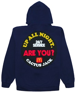 麦当劳 x Travis Scott 不眠之夜贴纸连帽衫 海军蓝 Buy 麦当劳 x Travis Scott 不眠之夜贴纸连帽衫 海军蓝