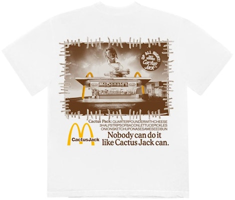 Mcdonald's x Travis Scott Vintage Action T-Shirt White Order Mcdonald's x Travis Scott Vintage Action T-Shirt White