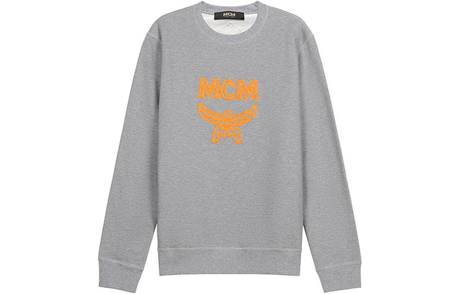 Order MCM 1976 Logo Embroidered Crewneck Long Sleeve Sweatshirt Grey - . MHAASMM01FM001