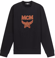 Order MCM 1976系列黑色刺繡Logo圓領長袖衛衣 MHAASMM01BK001