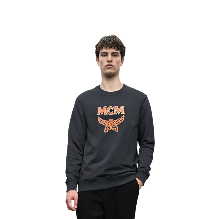 Purchase MCM 1976系列黑色刺繡Logo圓領長袖衛衣 MHAASMM01BK001