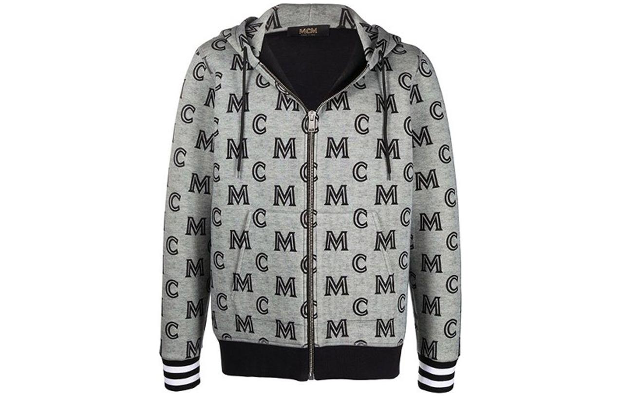 MCM Allover Monogram Hoodie Grey () MHAASMM04EG0