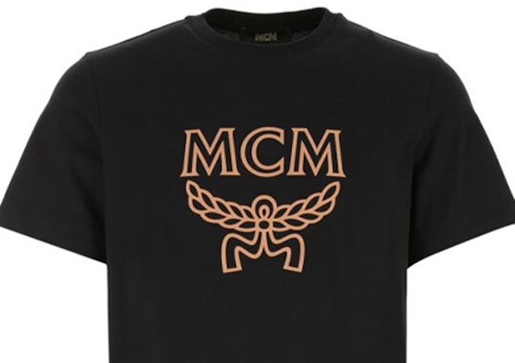 MCM Black Loose Fit Letter Logo Crewneck T-Shirt. MHTBSMM09-B200 Details for MCM Black Loose Fit Letter Logo Crewneck T-Shirt. MHTBSMM09-B200