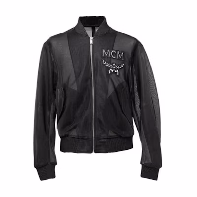 MCM Colorblock Single-Breasted Long Sleeve Jacket in Black MHJESBC04BK00L