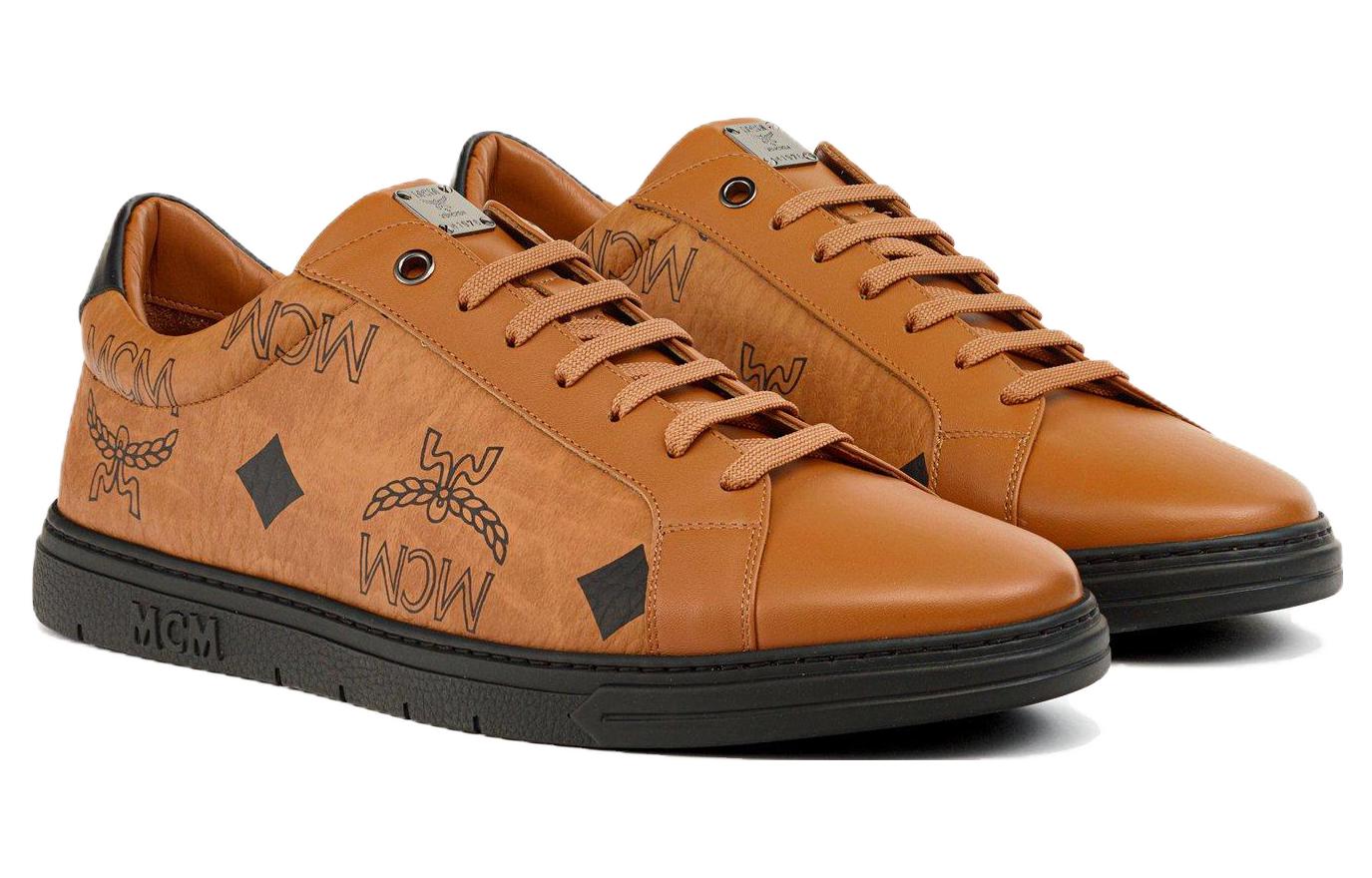 MCM Calfskin Low-Top 'Brown' 圖 3