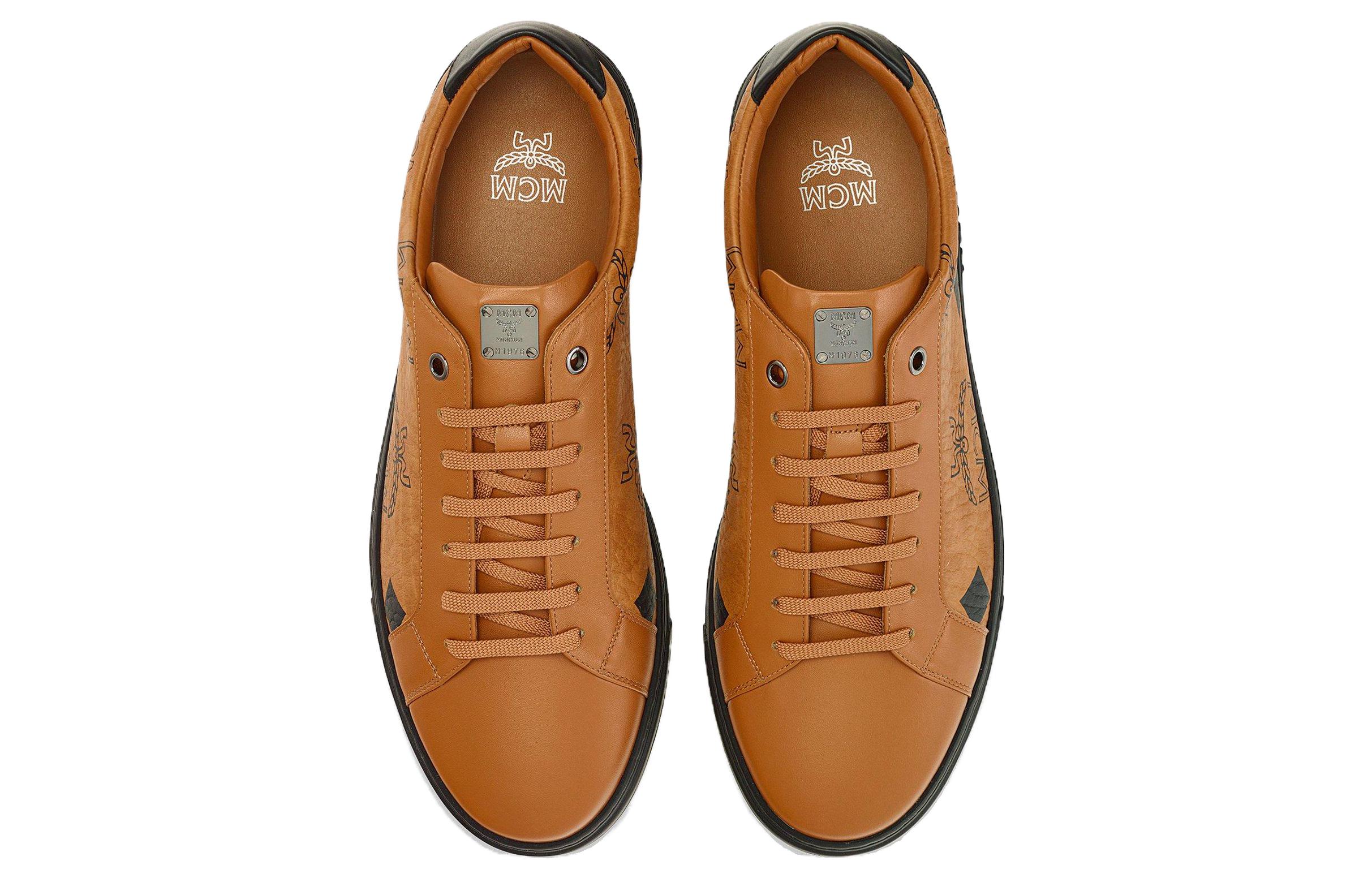 MCM Calfskin Low-Top 'Brown' 圖 4