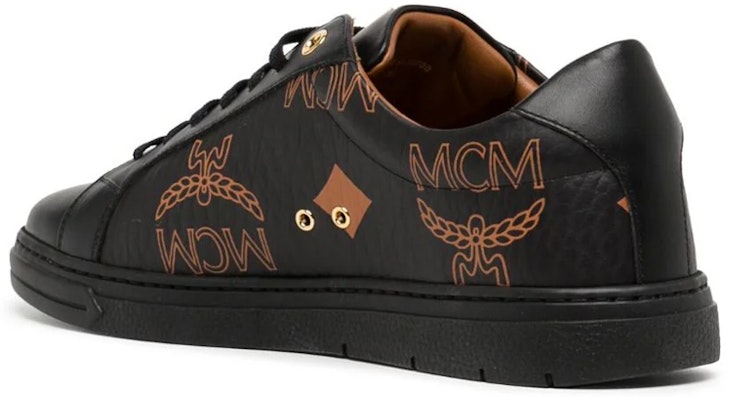 MCM Kasut Rendah Kulit 'Hitam' dengan Cetakan Logo Klasik MEXDATD01BK Shop MCM Kasut Rendah Kulit 'Hitam' dengan Cetakan Logo Klasik MEXDATD01BK