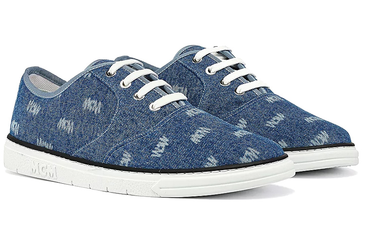 Lookbook MCM Classic Low ''Baskets Mode Bleues'' MEXCASU01LL