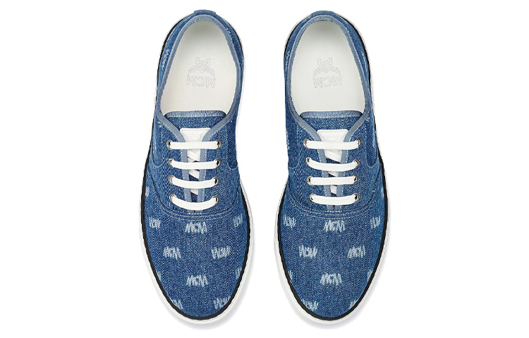 Shop MCM Classic Low ''Baskets Mode Bleues'' MEXCASU01LL